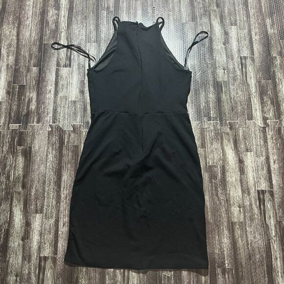 Monteau Women's Black Mock Neck Mini Dress - Picture 4 of 4